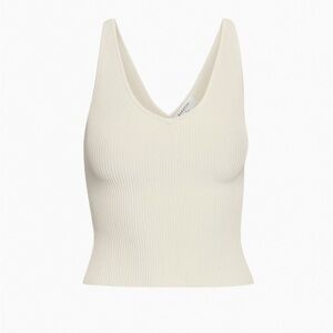 Babaton Knit Sculpt V Neck Tank
